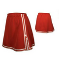 Girl's Solid Color A-Line Skirt w/ Trim on Bottom & V-Notch on One Side